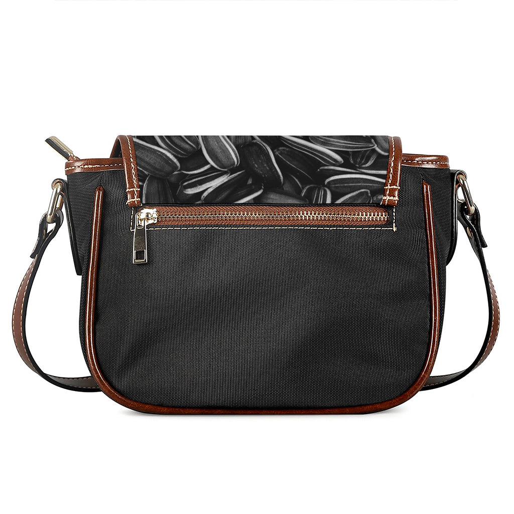 Sunflower Seeds Print Saddle Bag