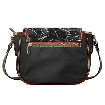 Sunflower Seeds Print Saddle Bag