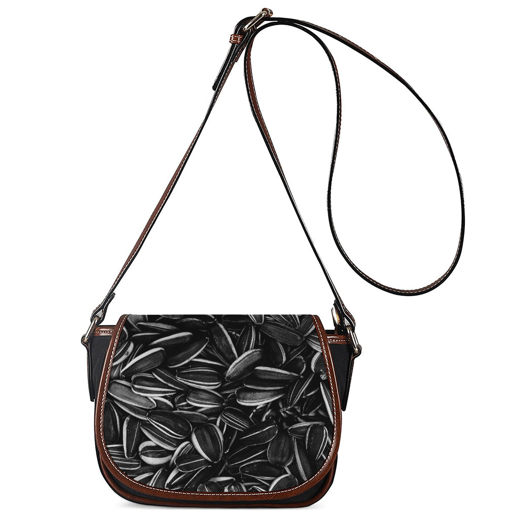 Sunflower Seeds Print Saddle Bag