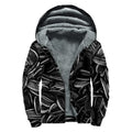 Sunflower Seeds Print Sherpa Lined Zip Up Hoodie