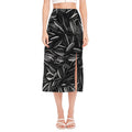 Sunflower Seeds Print Side Slit Midi Skirt