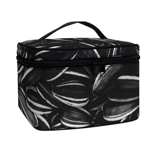 Sunflower Seeds Print Travel Makeup Bag