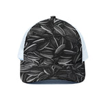 Sunflower Seeds Print White Mesh Trucker Cap