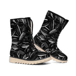 Sunflower Seeds Print Winter Boots