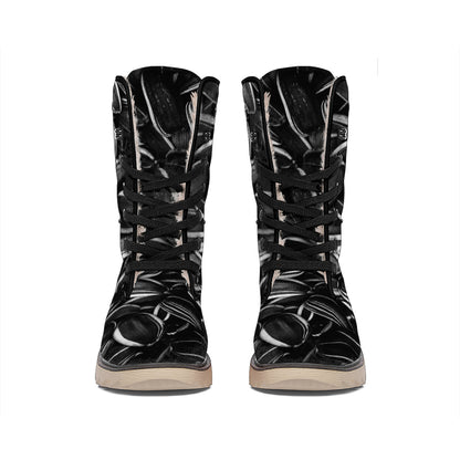 Sunflower Seeds Print Winter Boots