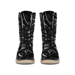 Sunflower Seeds Print Winter Boots