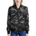 Sunflower Seeds Print Women's Bomber Jacket