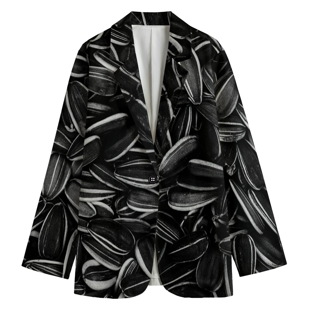 Sunflower Seeds Print Women's Cotton Blazer