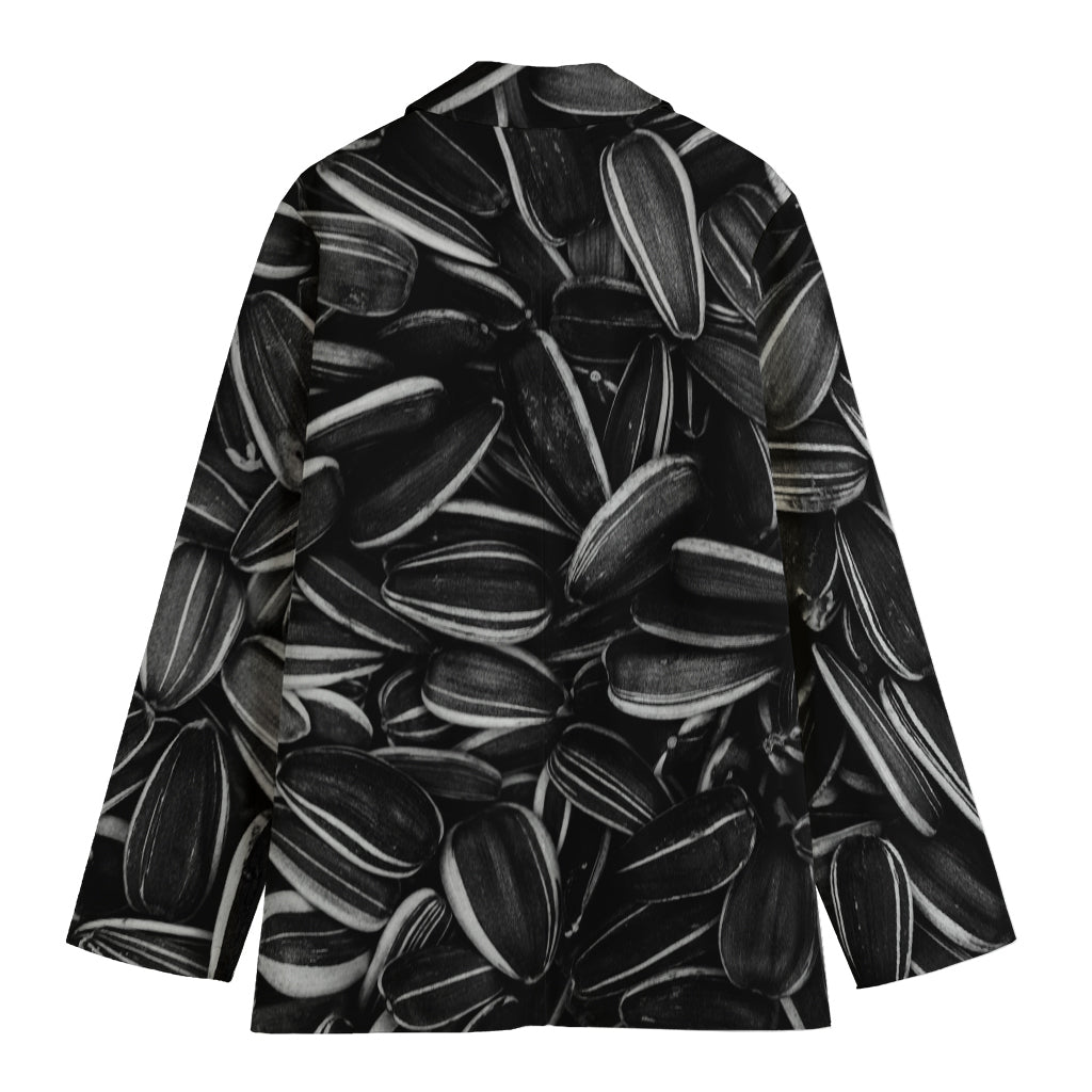 Sunflower Seeds Print Women's Cotton Blazer