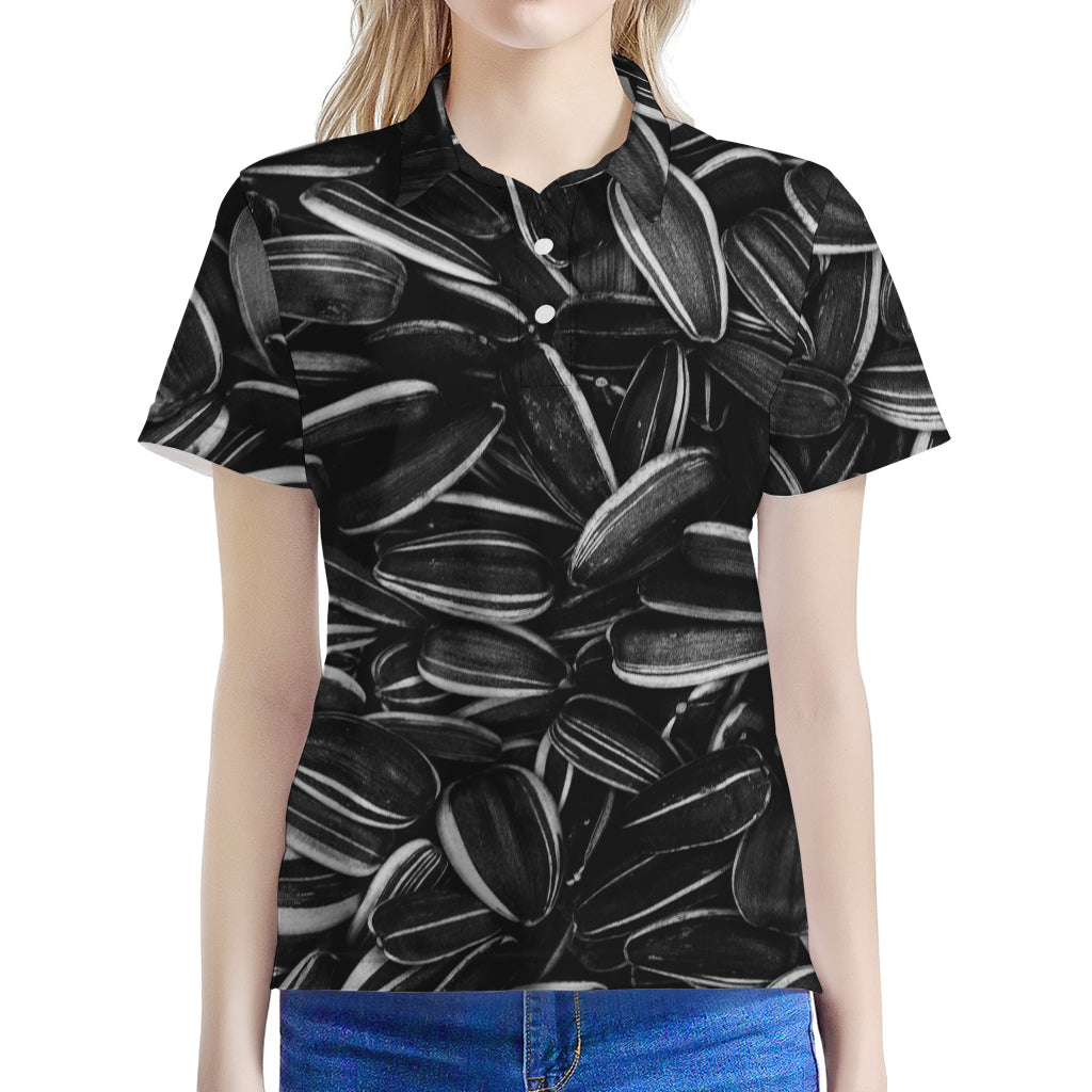 Sunflower Seeds Print Women's Polo Shirt