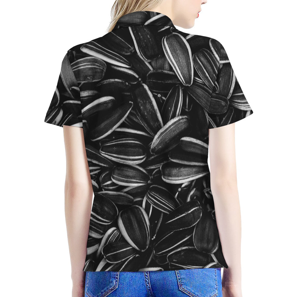 Sunflower Seeds Print Women's Polo Shirt