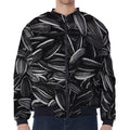 Sunflower Seeds Print Zip Sleeve Bomber Jacket