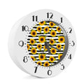 Sunflower Striped Pattern Print Alarm Clock