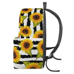 Sunflower Striped Pattern Print Backpack