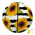Sunflower Striped Pattern Print Basketball