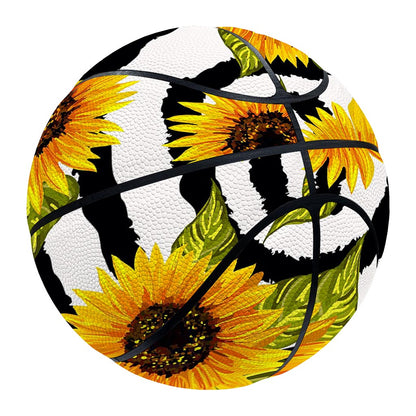 Sunflower Striped Pattern Print Basketball