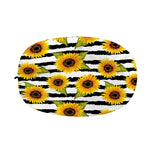 Sunflower Striped Pattern Print Car Side Mirror Covers