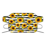 Sunflower Striped Pattern Print Car Windshield Snow Cover