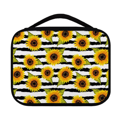 Sunflower Striped Pattern Print Classic Bible Case