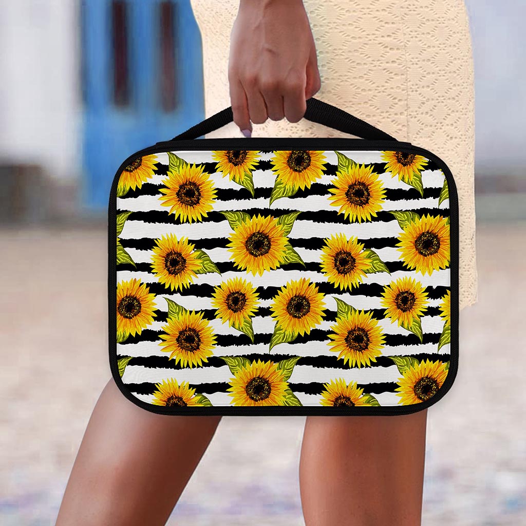Sunflower Striped Pattern Print Classic Bible Case