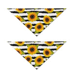 Sunflower Striped Pattern Print Dog Bandana