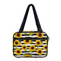 Sunflower Striped Pattern Print Double Strap Bible Bag