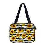 Sunflower Striped Pattern Print Double Strap Bible Bag