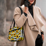 Sunflower Striped Pattern Print Double Strap Bible Bag