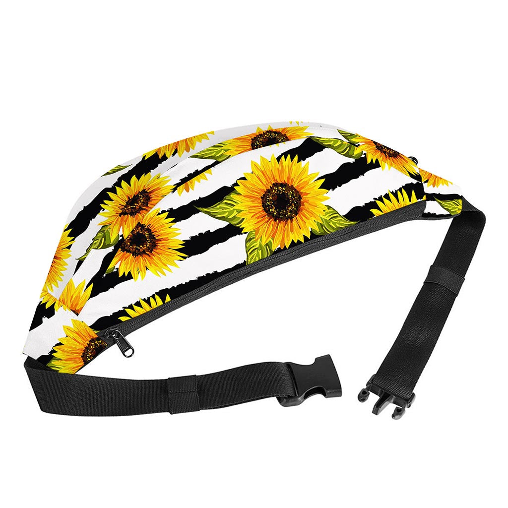 Sunflower Striped Pattern Print Fanny Pack