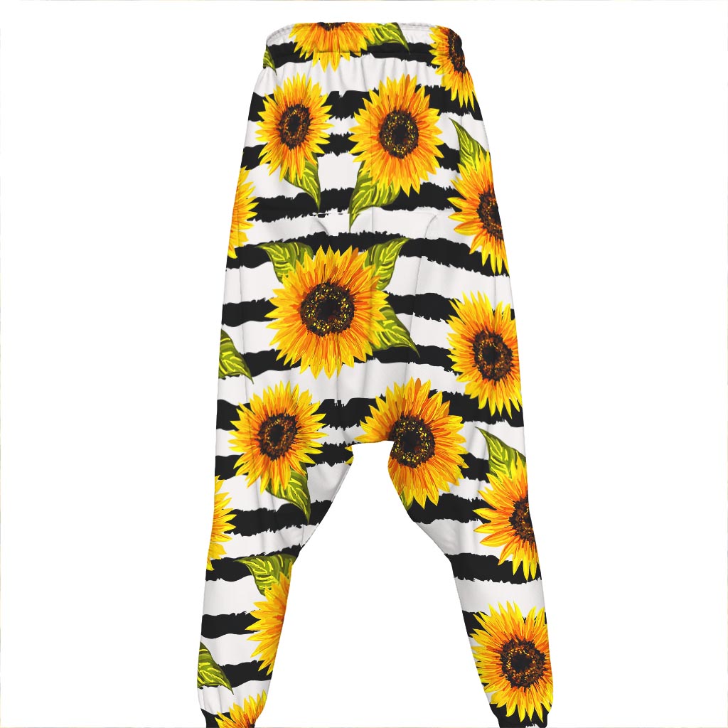 Sunflower Striped Pattern Print Hammer Pants