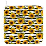 Sunflower Striped Pattern Print Hand Towel