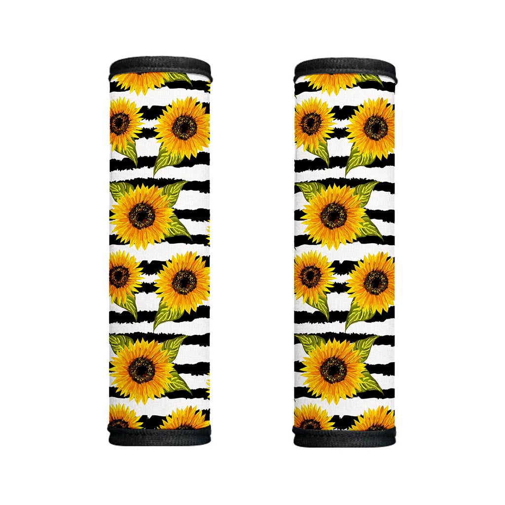 Sunflower Striped Pattern Print Handle Covers