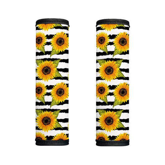 Sunflower Striped Pattern Print Handle Covers