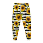 Sunflower Striped Pattern Print Jogger Pants