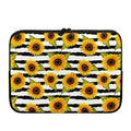 Sunflower Striped Pattern Print Laptop Sleeve