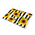 Sunflower Striped Pattern Print Pet Cooling Mat Cover