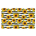 Sunflower Striped Pattern Print Polyester Doormat