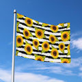 Sunflower Striped Pattern Print Polyester Flag
