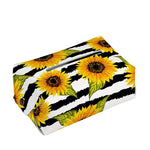 Sunflower Striped Pattern Print Rectangle Tissue Box Cover