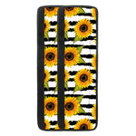 Sunflower Striped Pattern Print Refrigerator Handle Covers