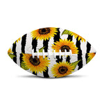 Sunflower Striped Pattern Print Rugby Ball