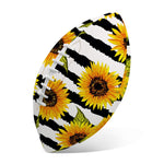 Sunflower Striped Pattern Print Rugby Ball
