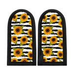 Sunflower Striped Pattern Print Skillet Handle Cover