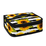 Sunflower Striped Pattern Print Small Lunch Bag