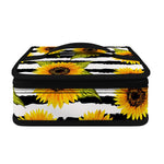 Sunflower Striped Pattern Print Small Lunch Bag