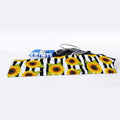 Sunflower Striped Pattern Print Sports Towel