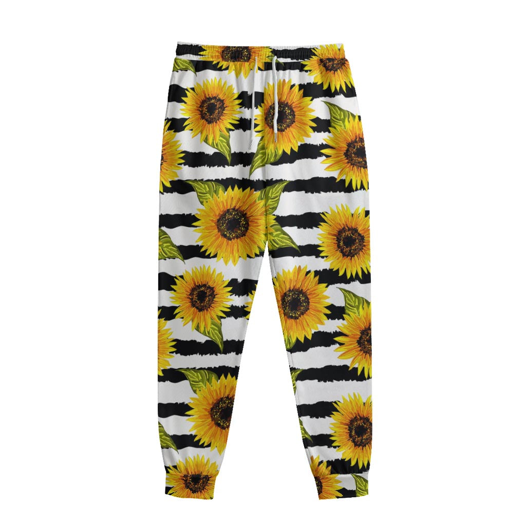 Sunflower Striped Pattern Print Sweatpants