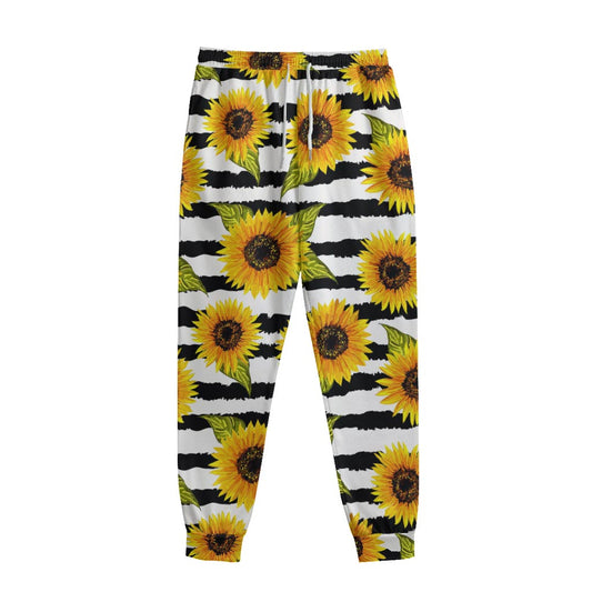 Sunflower Striped Pattern Print Sweatpants