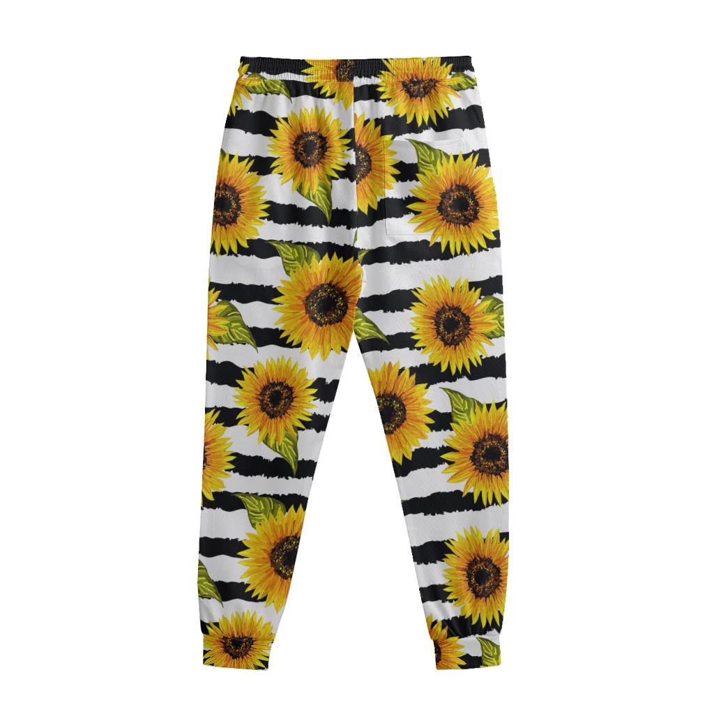 Sunflower Striped Pattern Print Sweatpants