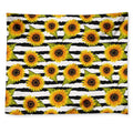 Sunflower Striped Pattern Print Tapestry
